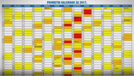 Kalendar gustoće prometa